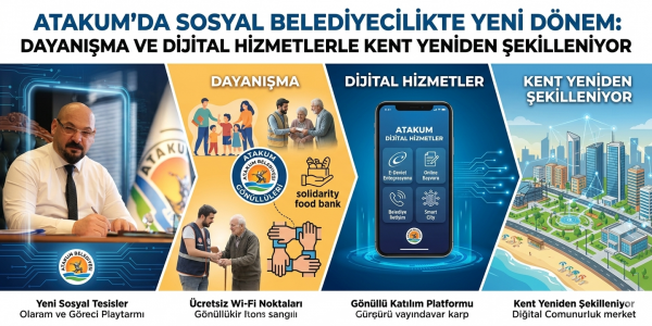 ATAKUM’DA SOSYAL BELEDİYECİLİKTE YENİ DÖNEM: DAYANIŞMA VE DİJİTAL HİZMETLERLE KENT YENİDEN ŞEKİLLENİYOR